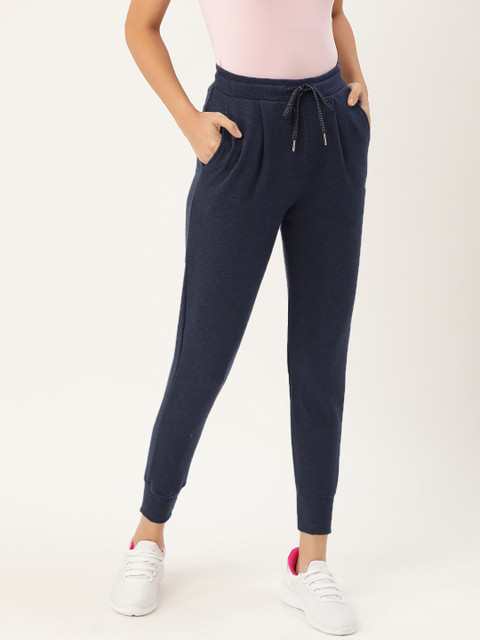 

Jockey Women Navy Blue Solid Regular Fit Joggers