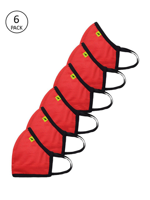 

Alcis Unisex 6 Pcs Red ULTRASHIELD Reusable 6-Ply A95 Outdoor Masks