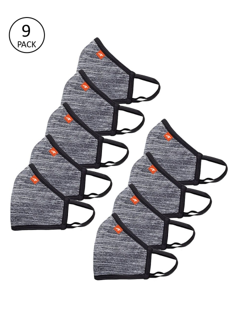 

Alcis Unisex 9 Pcs Grey ULTRASHIELD Reusable 3-Ply A95 Outdoor Masks