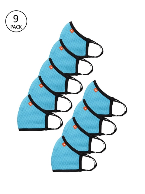 

Alcis Unisex Pack of 9 Blue 3-Ply Ultrashield A95 Reusable Masks