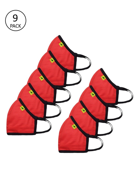 

Alcis Unisex Red Pack of 9 Reusable 6-Layers Ultrashield A95 Outdoor Mask