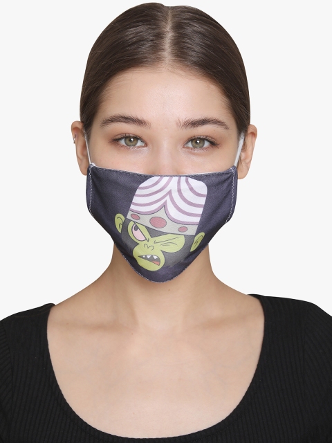 

Clovia Adults Blue Printed Reusable 3 Ply Outdoor Mask, Grey