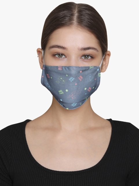 

Clovia Adults Blue Printed Reusable 3-Layers Outdoor Mask