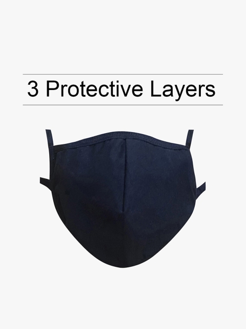 

Clovia Unisex Single Black 3-Ply Reusable Fabric Outdoor Mask