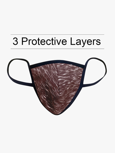 

Clovia Adults Brown Printed Reusable 3-Layers Outdoor Mask