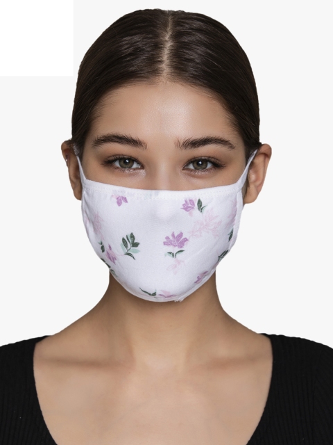 

Clovia Unisex White Floral Print 3-Ply Reusable Fabric Outdoor Mask