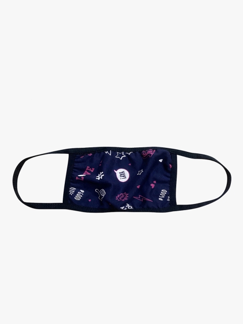 

Clovia Adults Navy Blue Printed Reusable 2-Layers Outdoor Mask