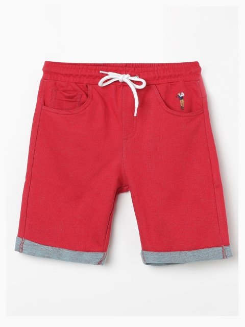 

Bossini Boys Red Solid Regular Shorts