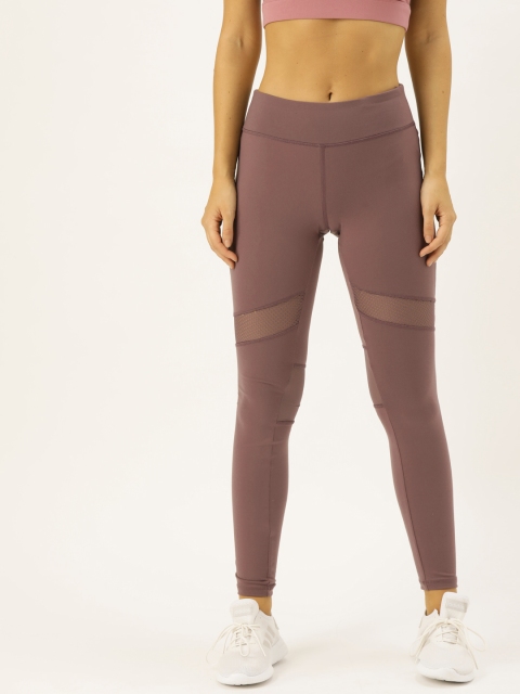 

FOREVER 21 Women Mauve Solid Tights