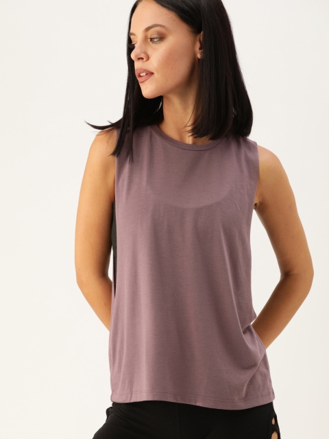 

FOREVER 21 Women Purple Solid Top