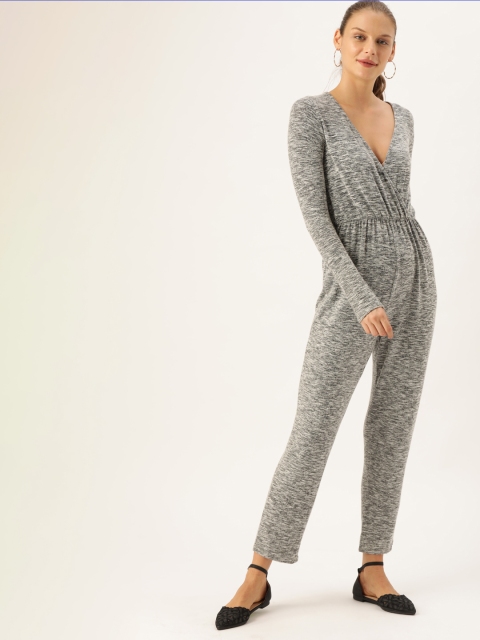 

FOREVER 21 Women Grey Solid Basic Jumpsuit