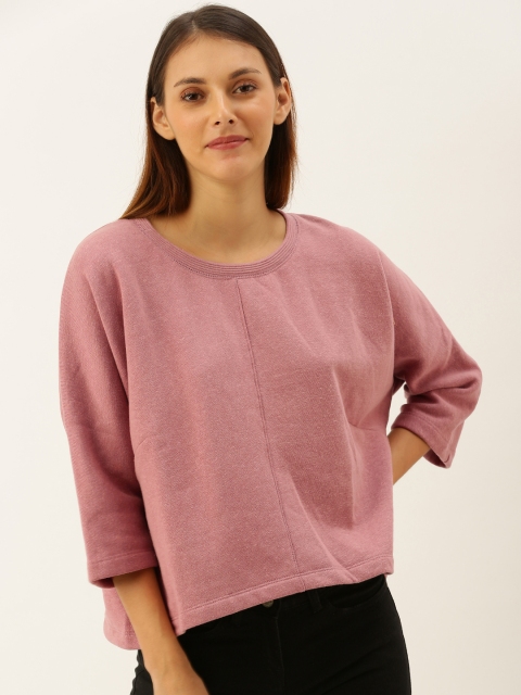 

FOREVER 21 Women Mauve Solid Top