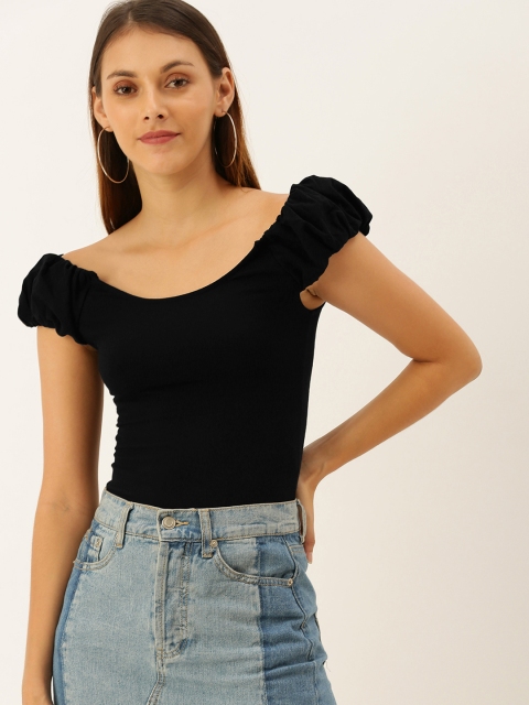 

FOREVER 21 Woman Black Sold Off-Shoulder Bodysuit