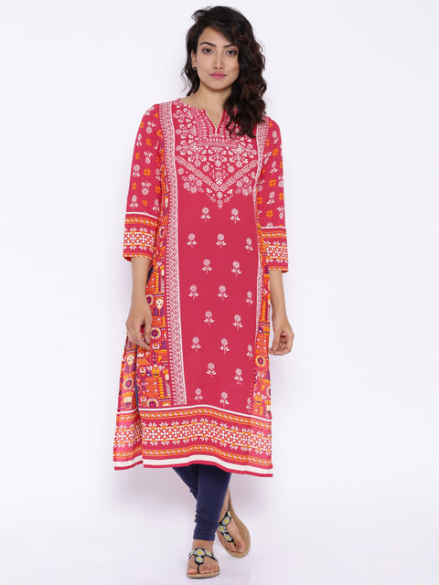 

Vishudh Pink Printed Kurta