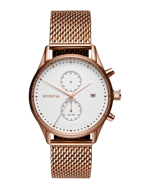 

MVMT Men White Voyager Analogue Watch D-MV01-RGM