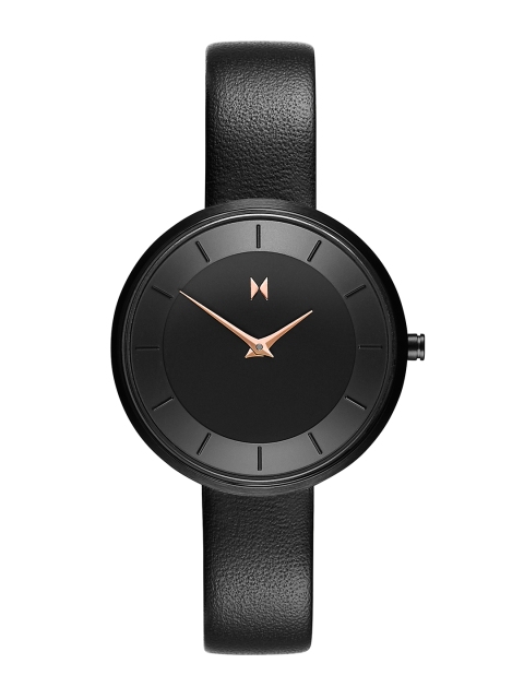 

MVMT Women Black Leather Analogue Watch D-FB01-BLBL