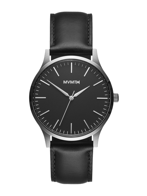 

MVMT Men Black Leather Analogue Watch D-MT01-BLS