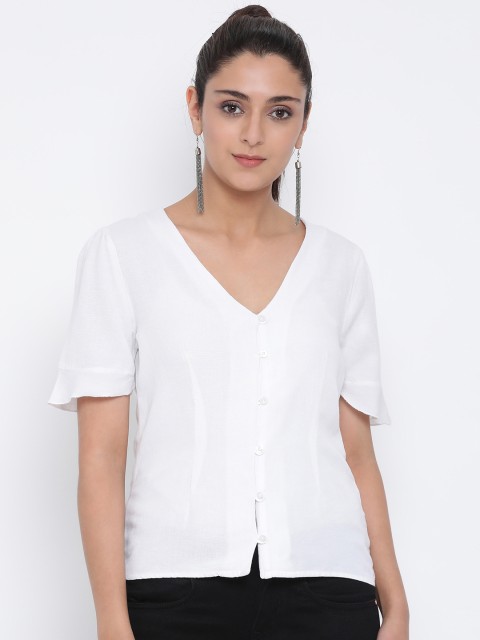

Oxolloxo Women White Solid Top