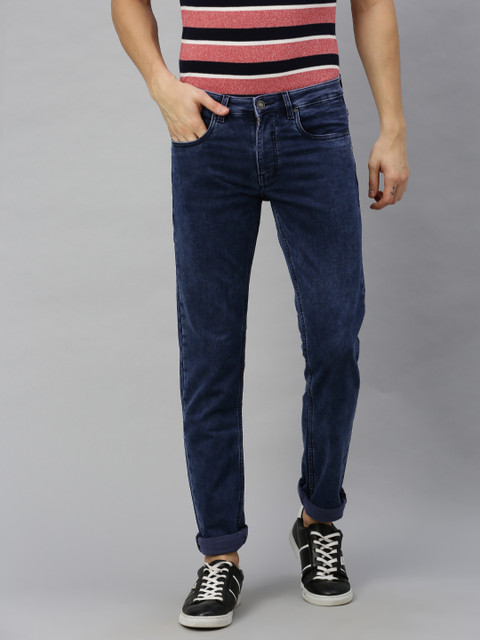

Blackberrys Men Blue Buff Slim Fit Low-Rise Clean Look Stretchable Jeans