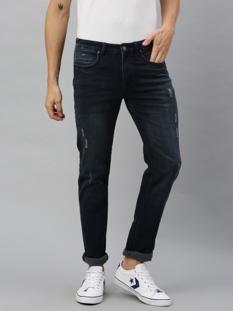 

Blackberrys Men Blue Yonk Skinny Fit Low-Rise Low Distress Stretchable Jeans