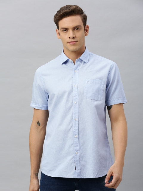 

Blackberrys Men Blue Slim Fit Solid Casual Shirt
