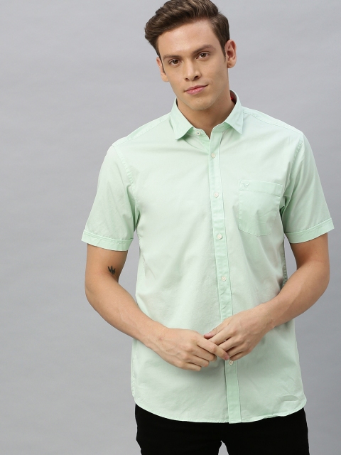 

Blackberrys Men Sea Green Slim Fit Solid Casual Shirt