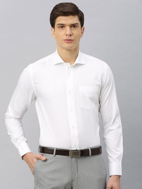 

Blackberrys Men White Slim Fit Self Design Formal Shirt