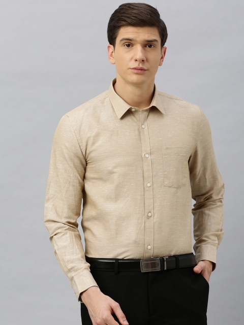 

Blackberrys Men Beige Slim Fit Solid Formal Shirt