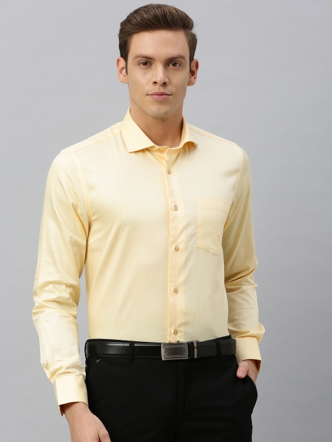 

Blackberrys Men Yellow Slim Fit Self Design Formal Shirt