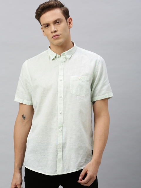

Blackberrys Urban Men Green Slim Fit Solid Casual Shirt