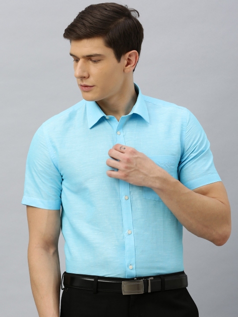 

Blackberrys Men Blue India Slim Fit Solid Formal Shirt