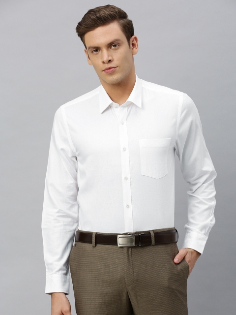

Blackberrys Men White Slim Fit Solid Formal Shirt
