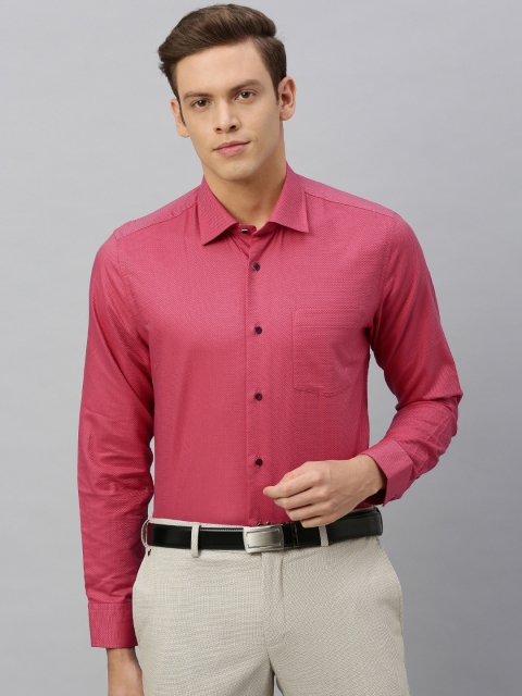 

Blackberrys Men Coral Red Slim Fit Solid Formal Shirt