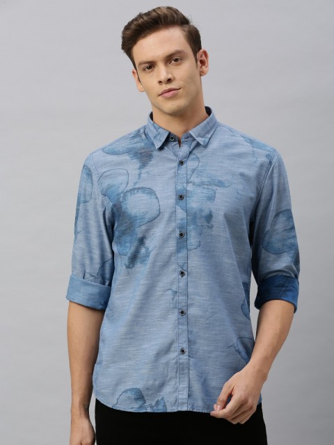 

Blackberrys Men Blue Slim Fit Printed Casual Shirt