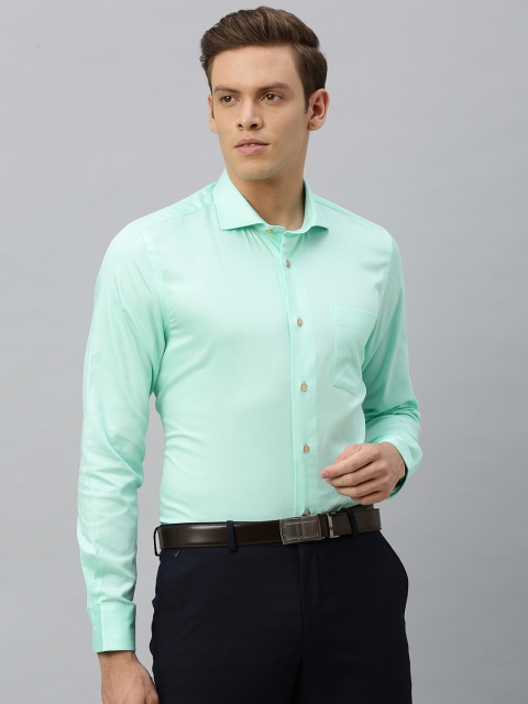 

Blackberrys Men Sea Green India Slim Fit Self Design Formal Shirt