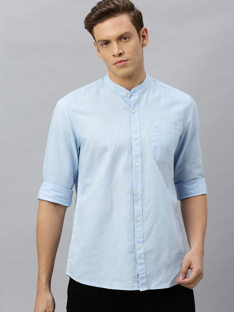 

Blackberrys Men Blue Slim Fit Solid Casual Shirt