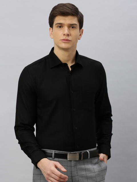 

Blackberrys Men Black Slim Fit Self Design Formal Shirt