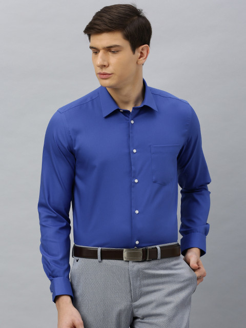 

Blackberrys Men Blue Slim Fit Solid Formal Shirt