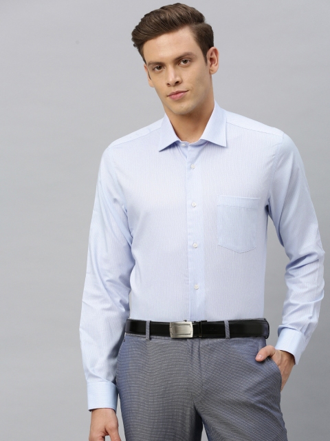 

Blackberrys Men Blue India Slim Fit Self Design Formal Shirt