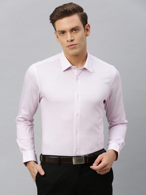 

Blackberrys Men Pink & WhiteIndia Slim Fit Printed Formal Shirt