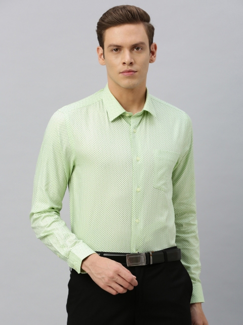 

Blackberrys Men Green Slim Fit Printed Formal Shirt
