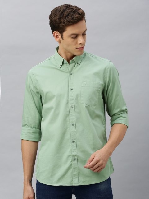 

Blackberrys Men Green Slim Fit Solid Casual Shirt
