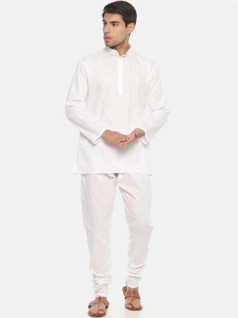 

Sethukrishna Men White Solid Kurta Pyjama Set