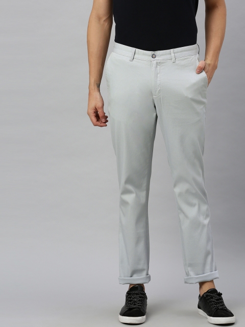 

Blackberrys Men Blue Smart Regular Fit Solid Trousers