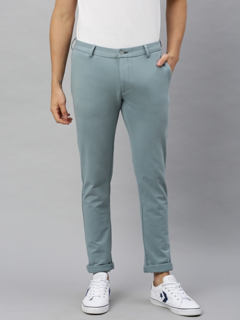 

Blackberrys Men Blue Slim Fit Solid Regular Trousers