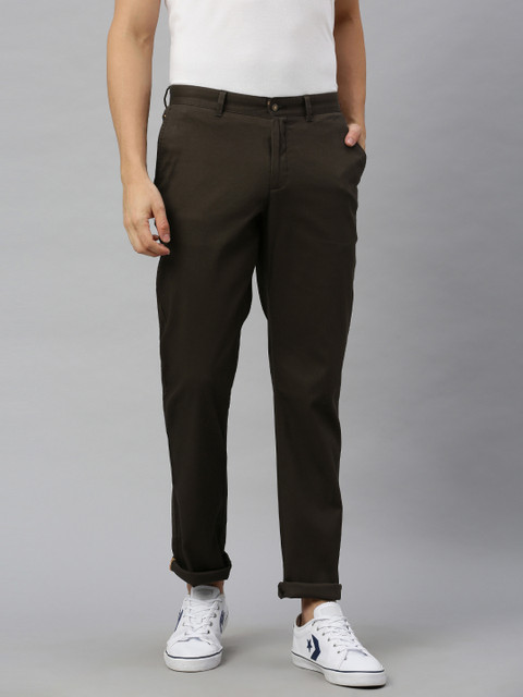 

Blackberrys Men Coffee Brown Smart Fit Solid Regular Trousers