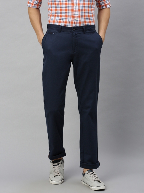 

Blackberrys Men Blue Regular Fit Solid Trousers