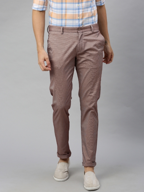 

Blackberrys Men Brown Narrow Fit Solid Regular Trousers