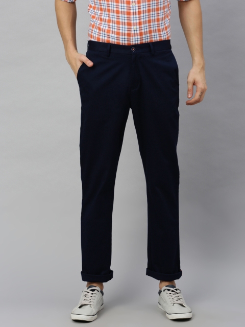 

Blackberrys Men Navy Blue B-90 Regular Fit Solid Trousers
