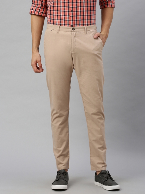 

Blackberrys Men Beige Rafa Super Slim Fit Solid Regular Trousers